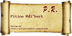 Pitino Róbert névjegykártya